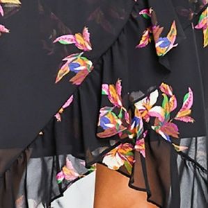 and Skirts - Beautiful Sheer Floral Hi-Low Skirt and Skirts - Beautiful Sheer Floral Hi-Low Skirt